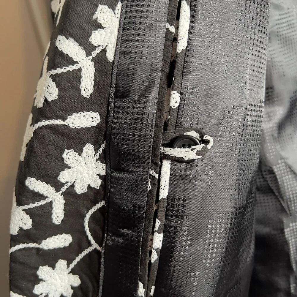 ASOS Brocade with Floral and Bird Embroidery Double Breasted Jacket Men's 40R